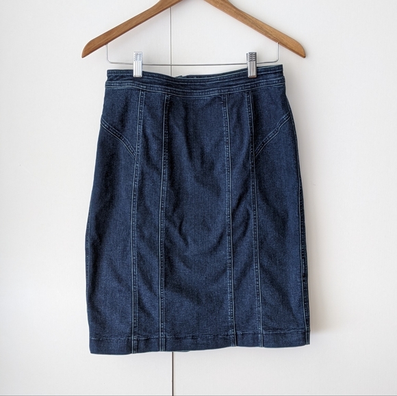 Banana Republic Denim Pencil Skirt Size 10 - Picture 7 of 9